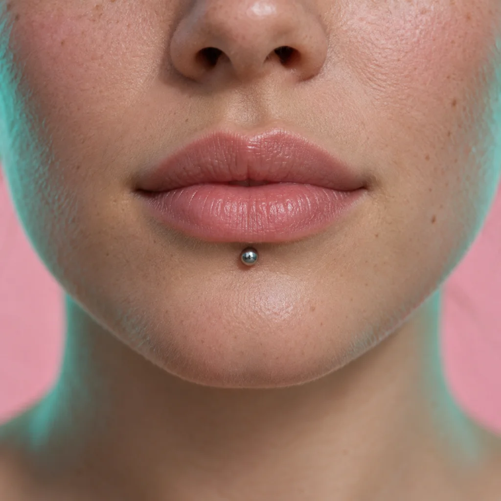 Gegenereerd voorbeeld van labret in de roze en mintkleurige Bunker Basement-beeldstijl.
